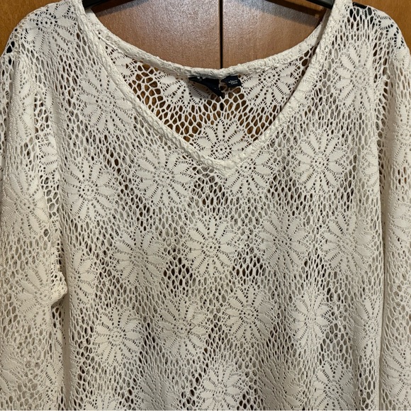 Sonoma Womens White Knit Swimsuit Coverup - Picture 2 of 4